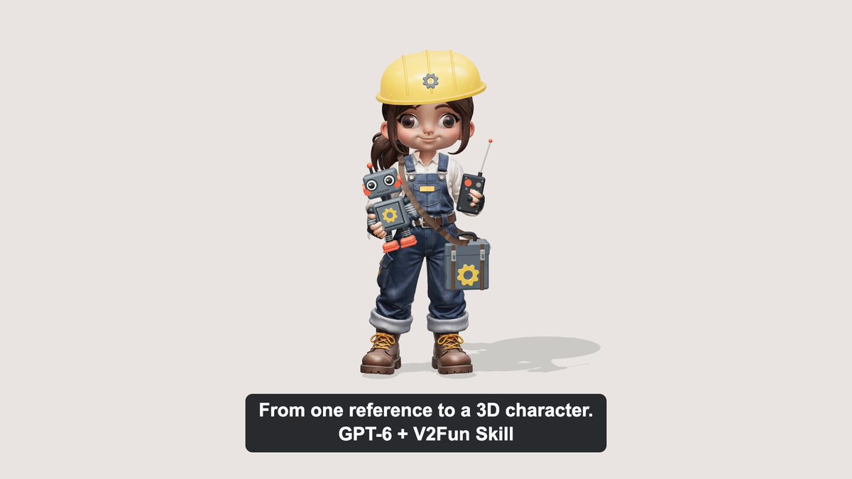 Girl Playing with a Robot Figurine