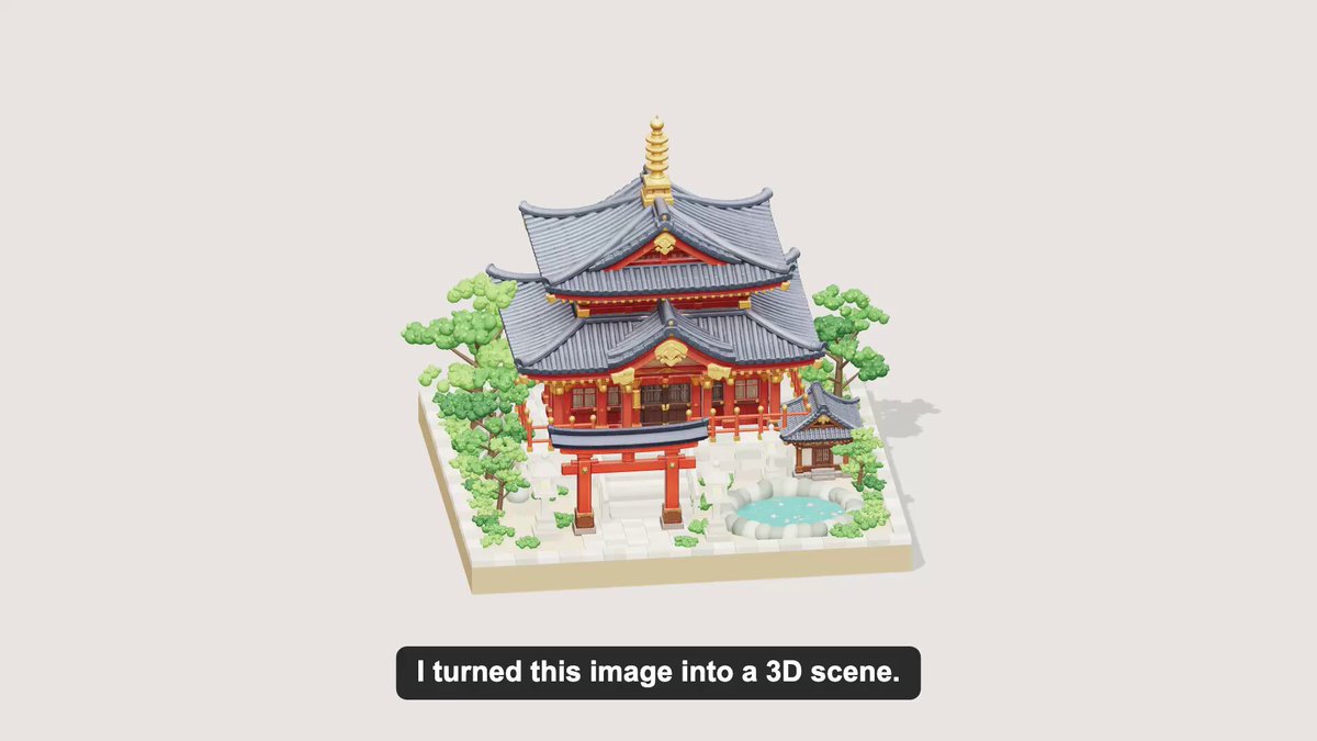 Temple Miniature Diorama Scene