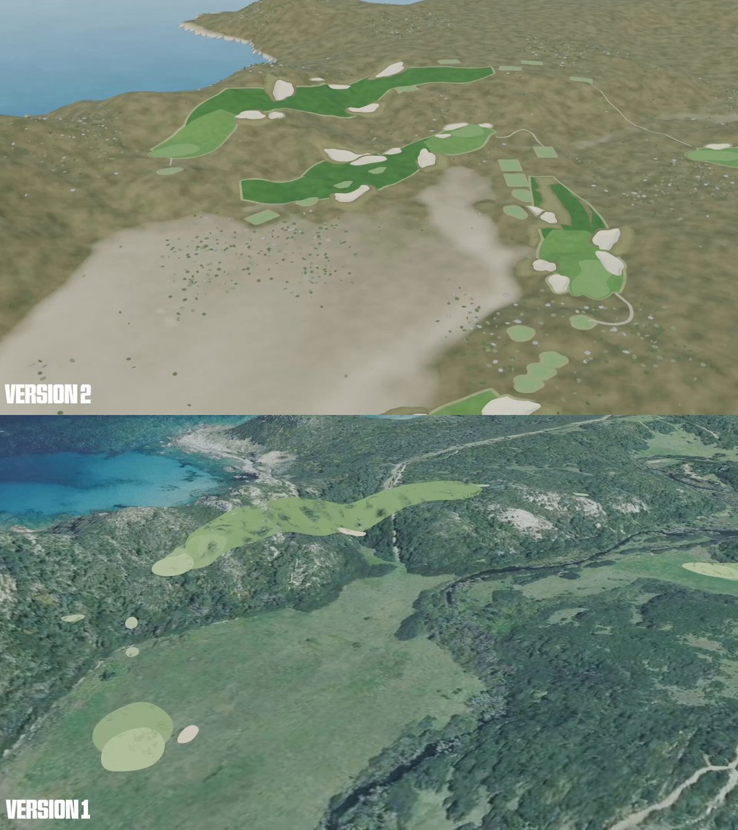 Make an 18-hole golf course more demanding
