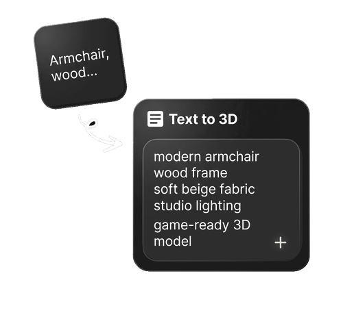 AI 3D üretimi için bir metin komutu yazın