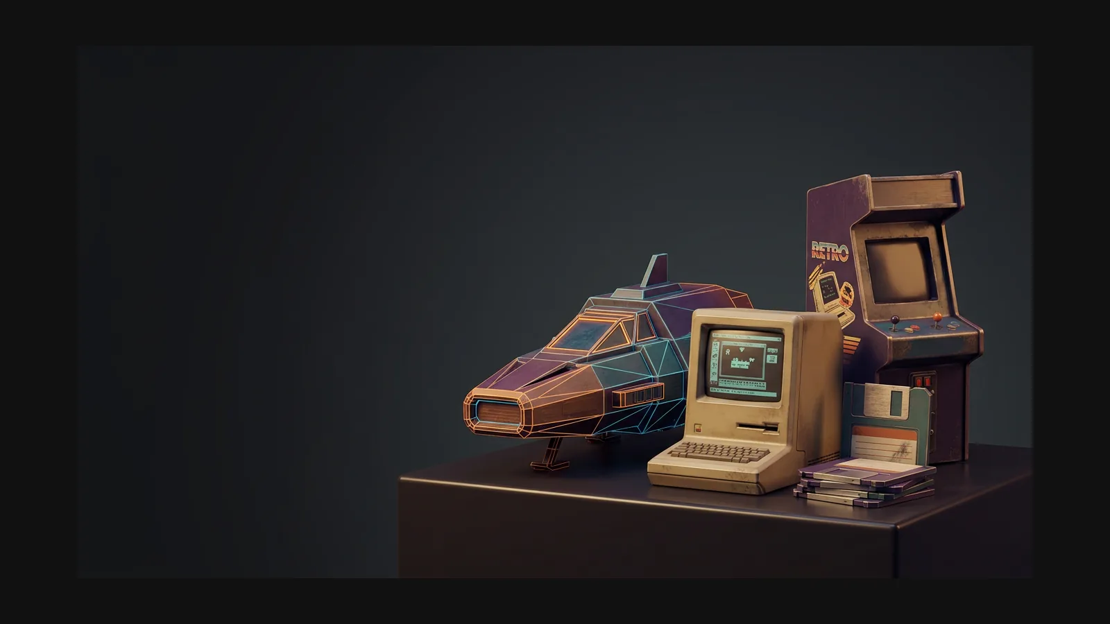 Retro 3D model generator hero image