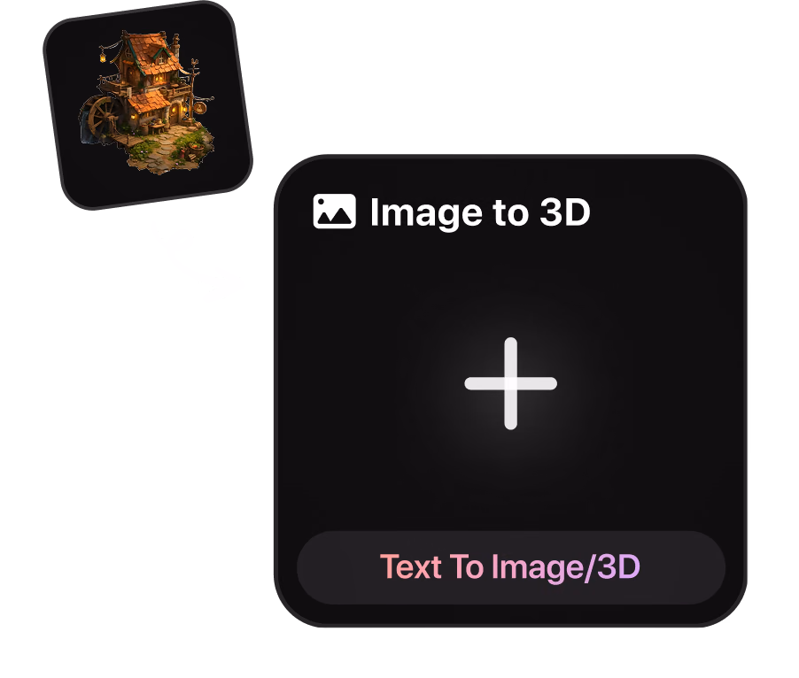 Uploading a character reference image for image-to-3D generation
